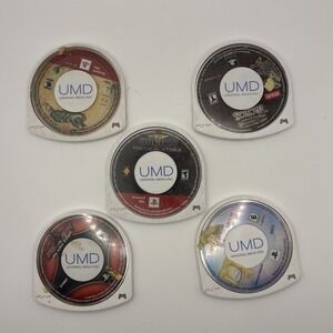 Lot of 5 Sony PSP Games UMD Set PlayStation Portable Untested Video Game Bundle